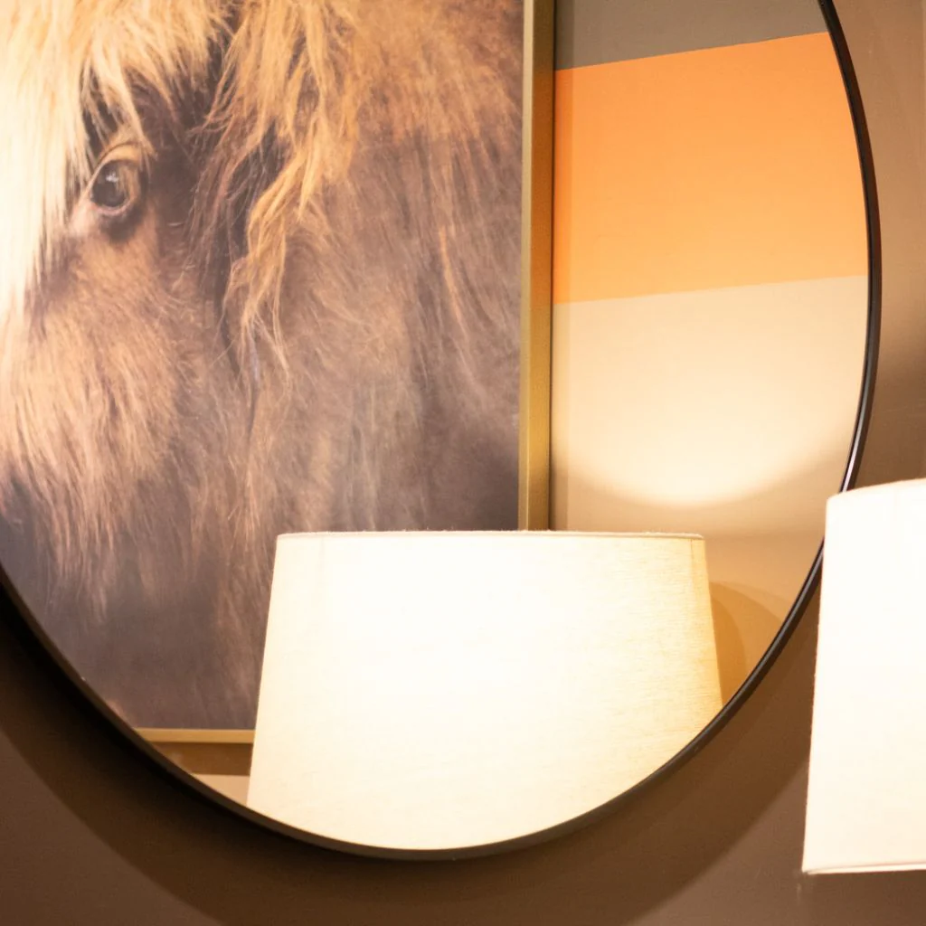 Modena Black Round 90cm Wall Mirror by Tara Lane - Image 3