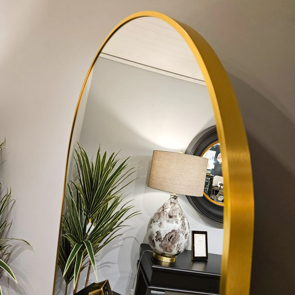 Modena Gold 80 x 180cm Arch Leaner Mirror by Tara Lane - Image 3