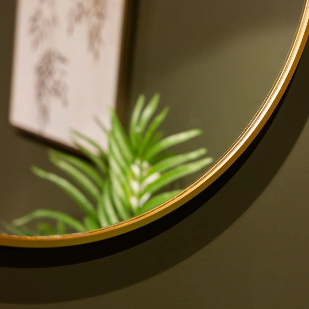 Modena Gold Round 120cm Wall Mirror by Tara Lane - Image 3