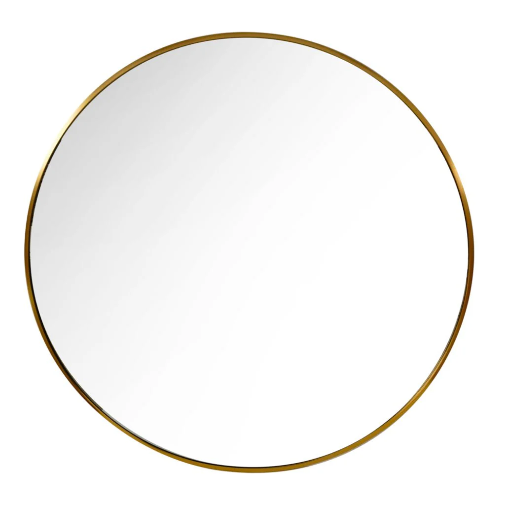 Modena Gold Round 90cm Wall Mirror by Tara Lane