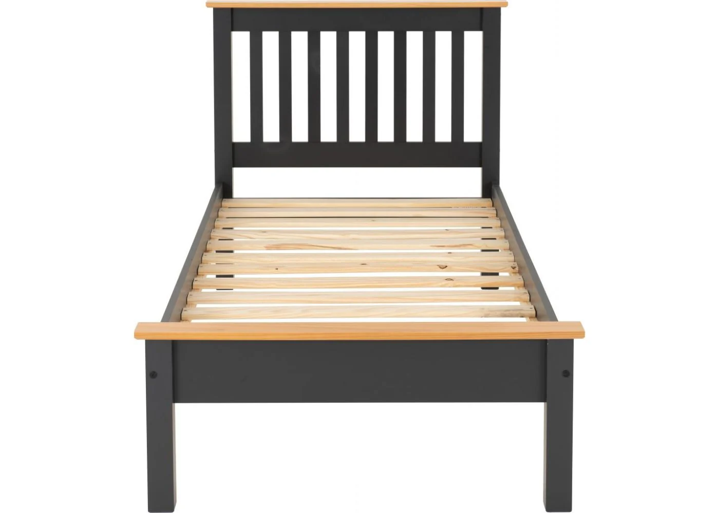 Monaco Grey/Oak Low End Bedframe Range by Wholesale Beds - Image 5