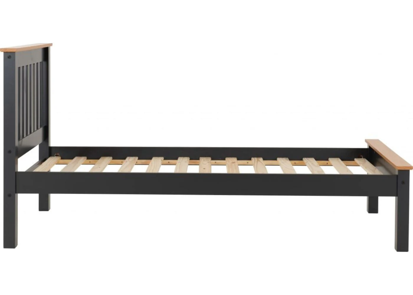 Monaco Grey/Oak Low End Bedframe Range by Wholesale Beds - Image 6