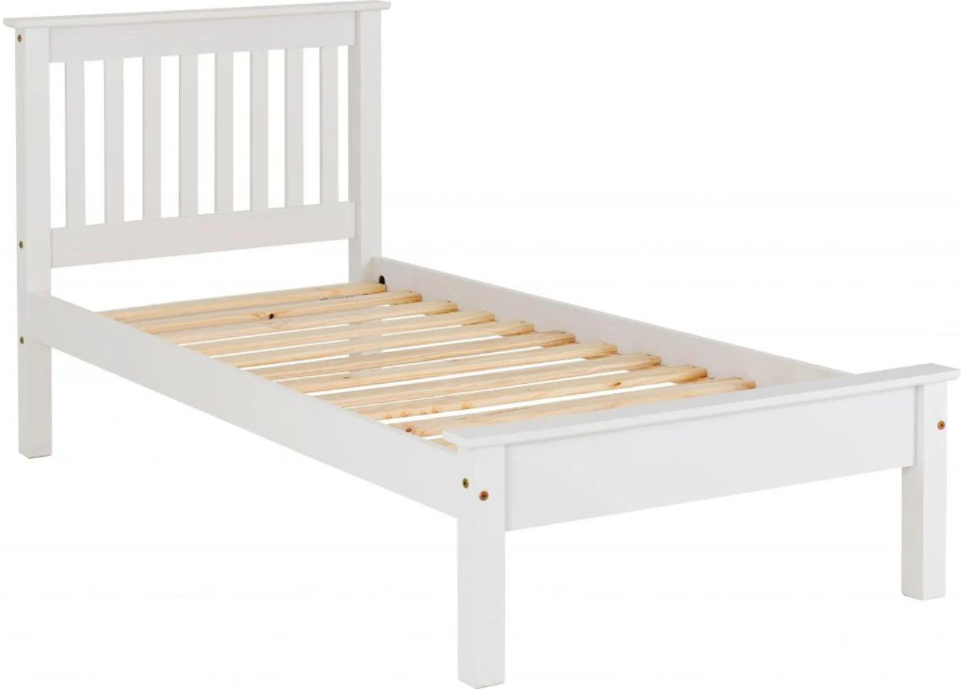 White Monaco Low End Bedframe by Wholesale - Image 3