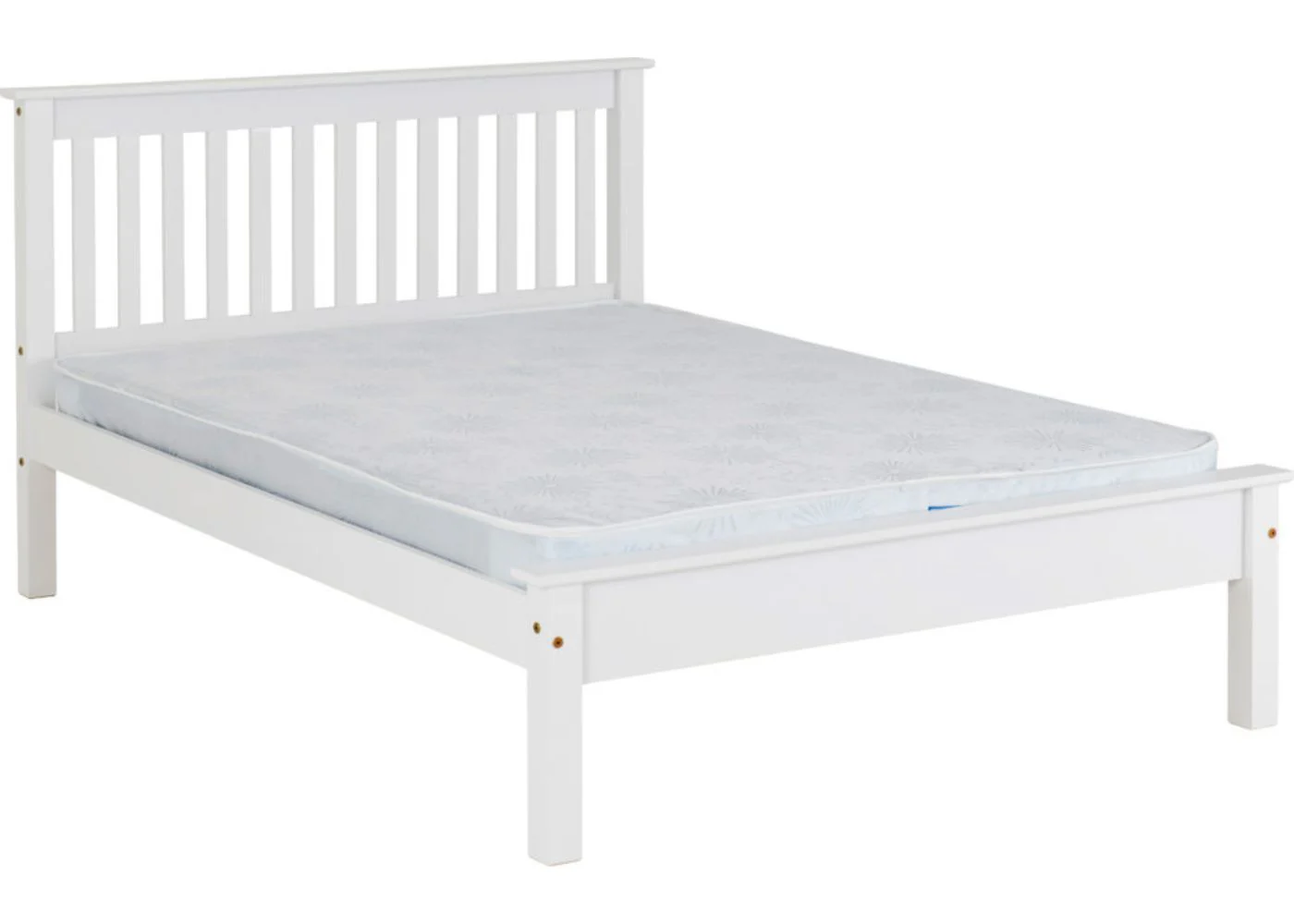 White Monaco Low End Bedframe by Wholesale - Image 9