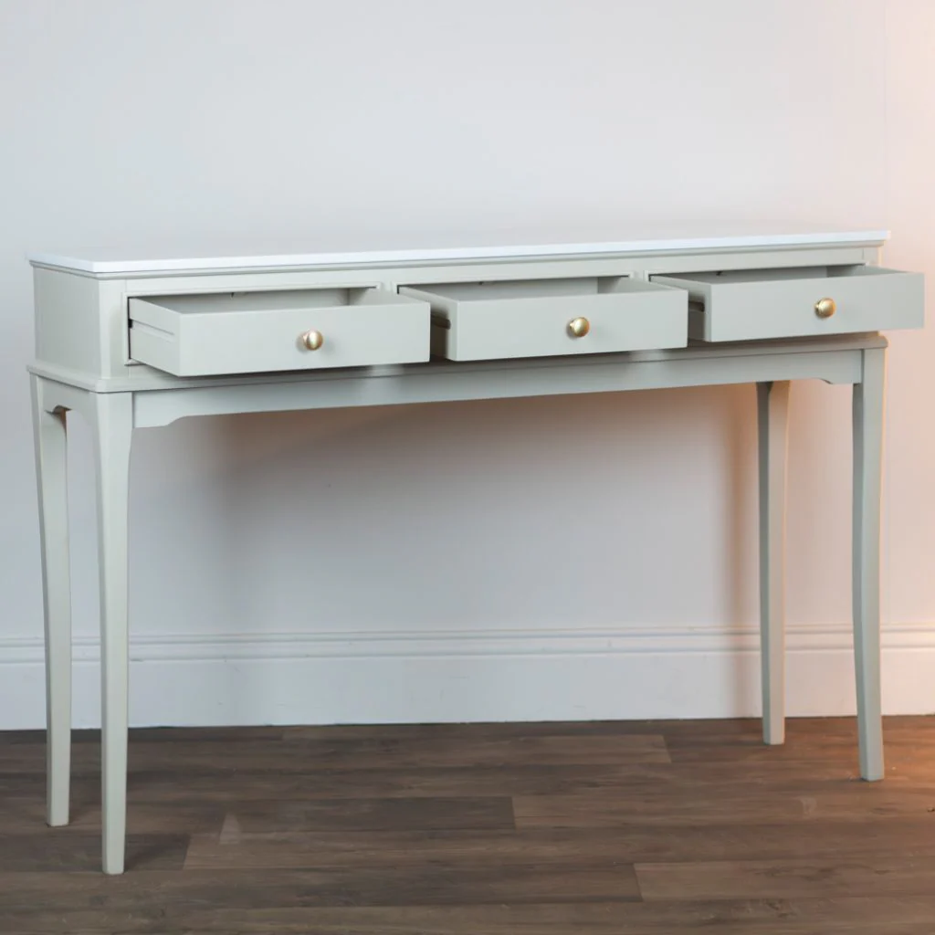 Monroe Stone 3 Drawer Console Table by Tara Lane - Image 2