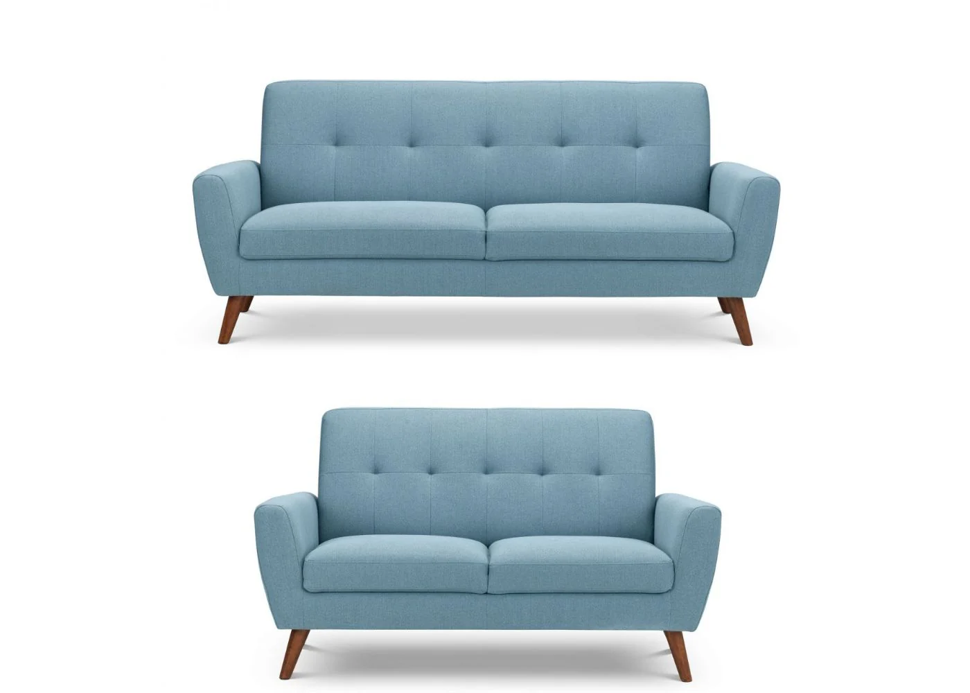 Monza Blue Compact Retro Sofa Range by Julian Bowen - Image 6