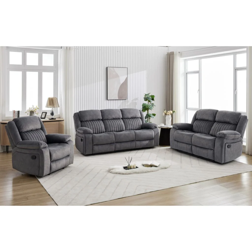 Morgan Slate Grey Reclining Sofa Range by Annaghmore