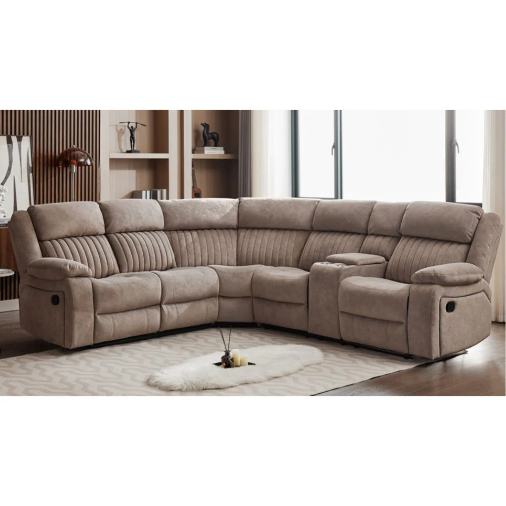 Morgan Taupe Reclining Corner Sofa by Annaghmore