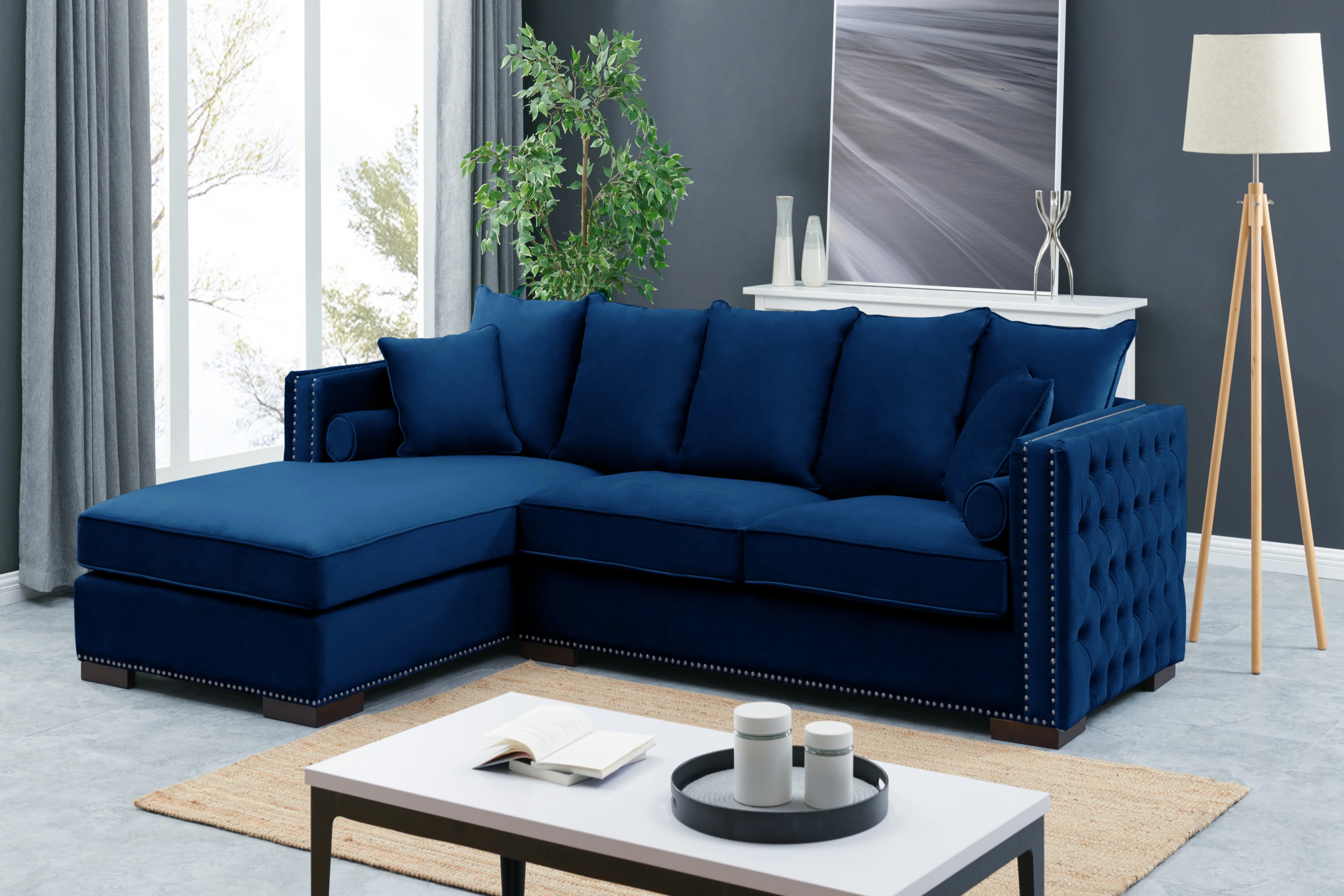 Moscow Blue Left Corner Suite Range by Derrys - Image 2