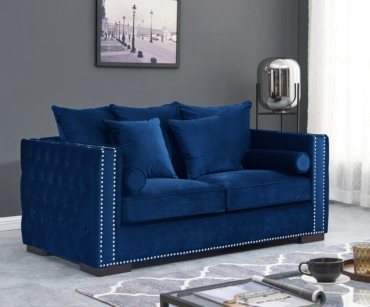 Moscow Royal Blue Sofa Range by Derrys - Image 3