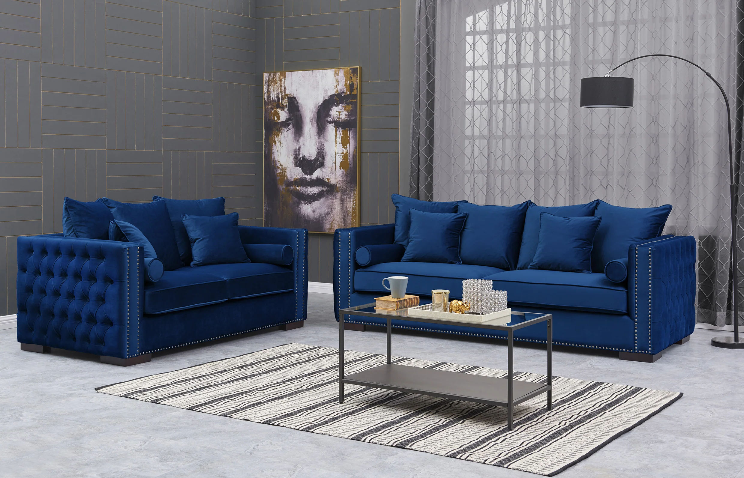 Moscow Royal Blue Sofa Range by Derrys - Image 5