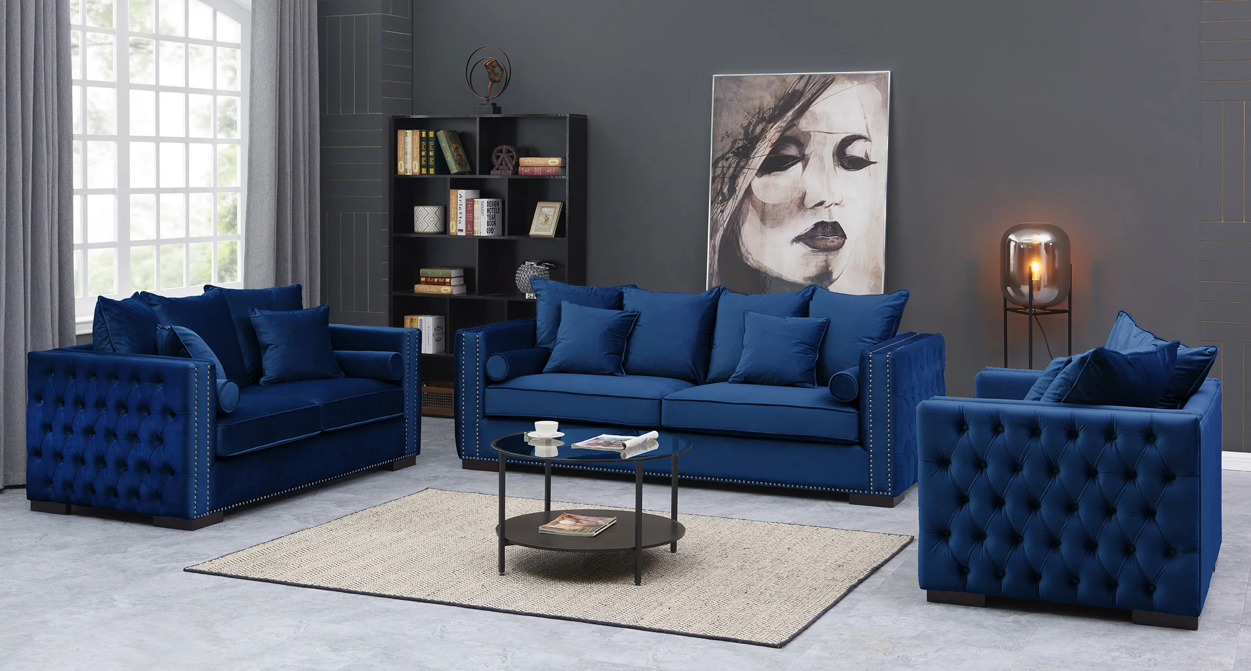 Moscow Royal Blue Sofa Range by Derrys - Image 6
