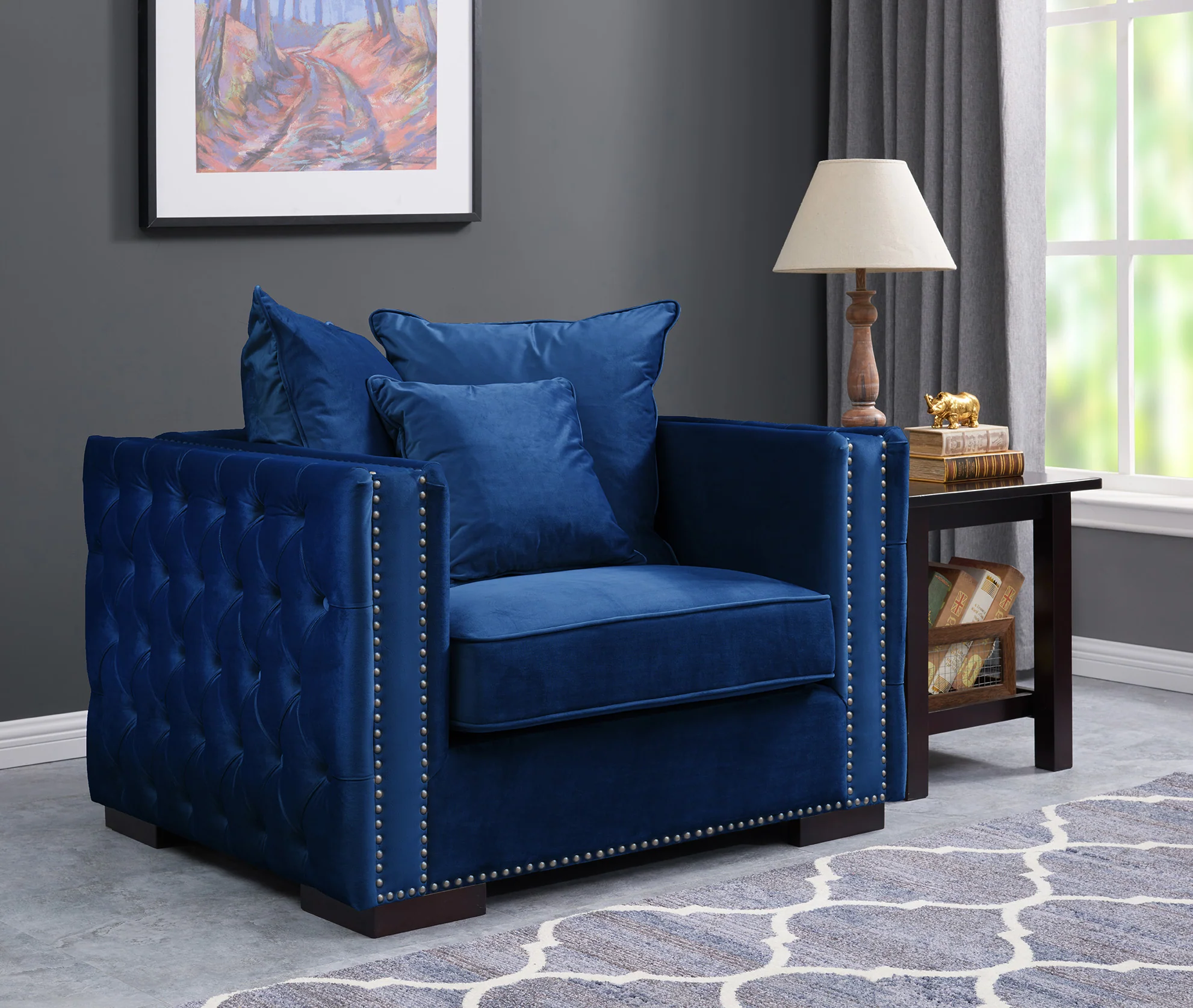 Moscow Royal Blue Sofa Range by Derrys - Image 7
