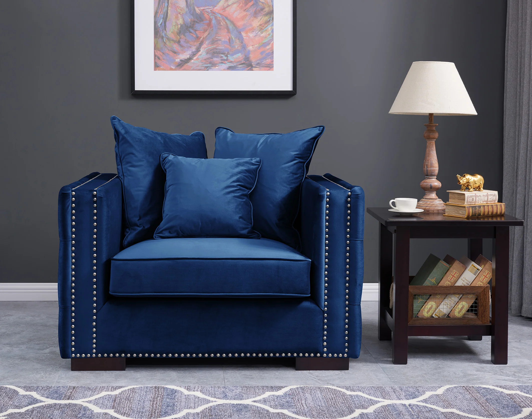 Moscow Royal Blue Sofa Range by Derrys - Image 9
