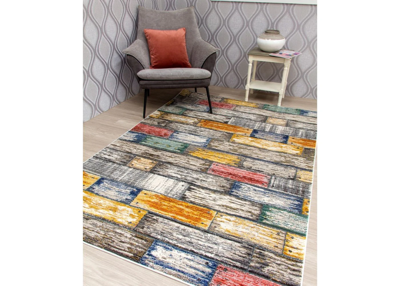 Mystique Multicoloured Bricks Rug Range by Floor Trends - Image 4