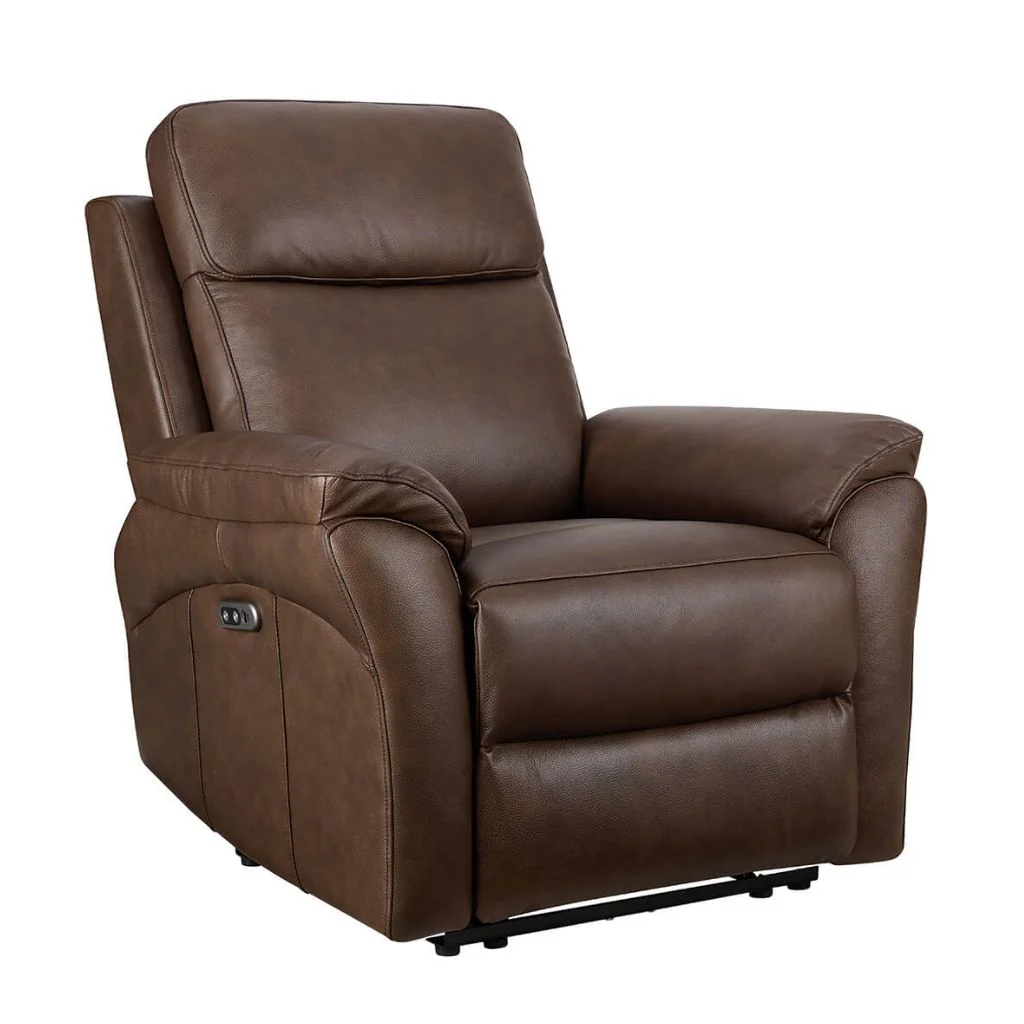 Nardo Brown Leather Electric Reclining Sofa Range by Vida Living - Image 2