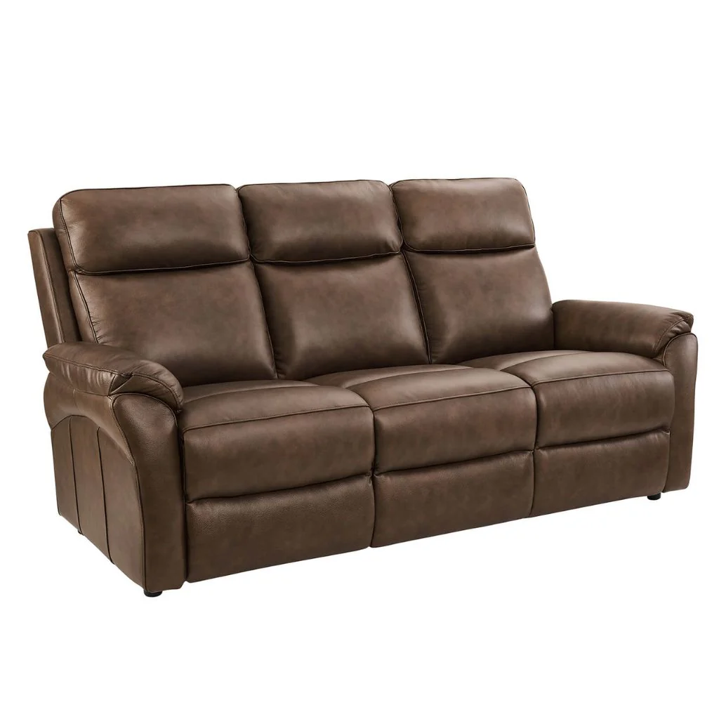 Nardo Brown Leather Fixed Sofa Range by Vida Living - Image 2