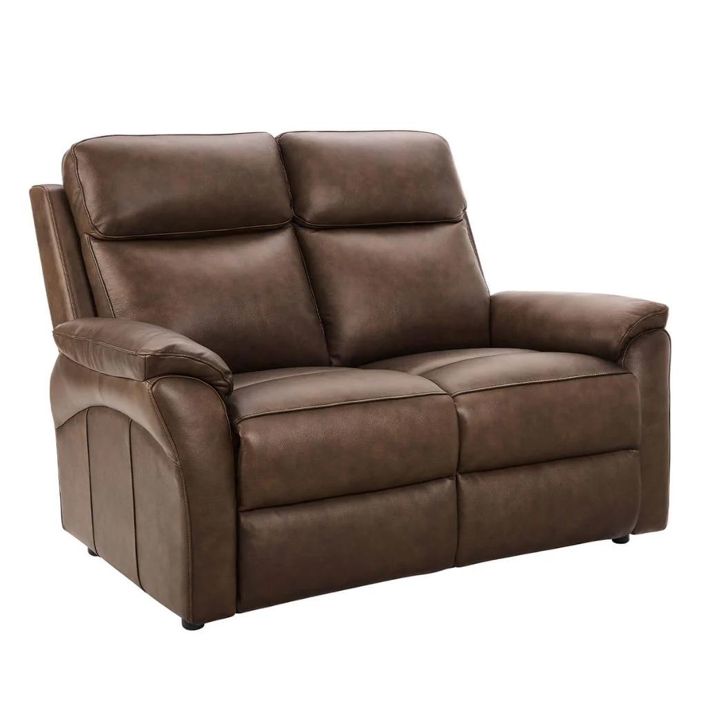 Nardo Brown Leather Fixed Sofa Range by Vida Living - Image 3