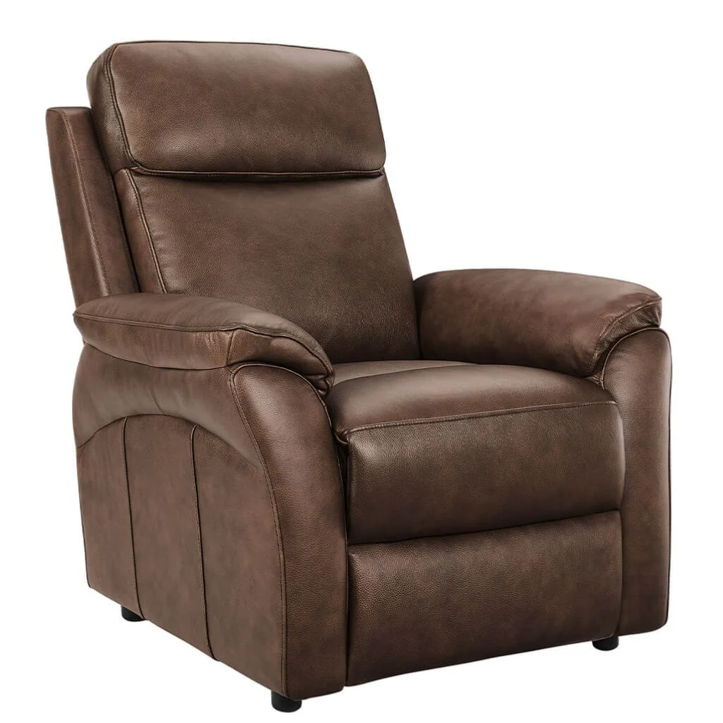 Nardo Brown Leather Fixed Sofa Range by Vida Living - Image 4