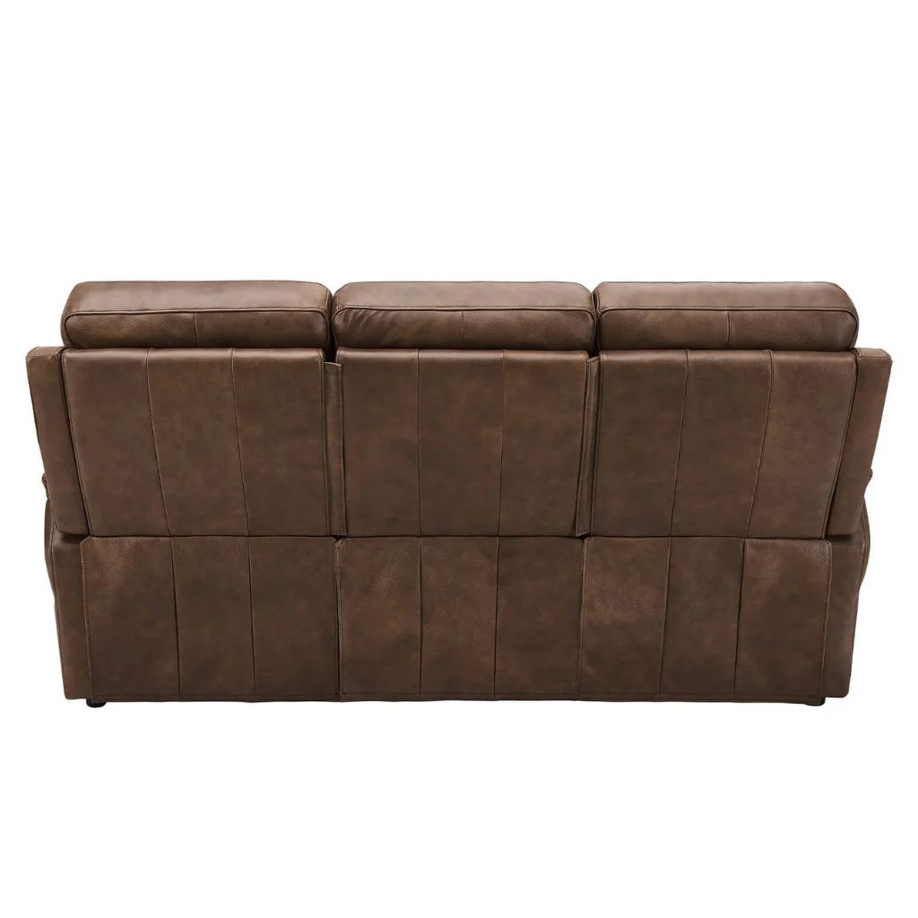 Nardo Brown Leather Fixed Sofa Range by Vida Living - Image 5