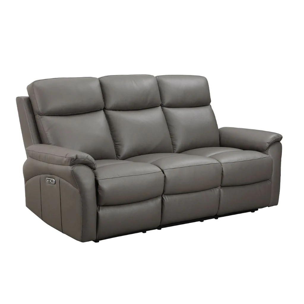 Nardo Truffle Leather Electric Reclining Sofa Range by Vida Living - Image 2