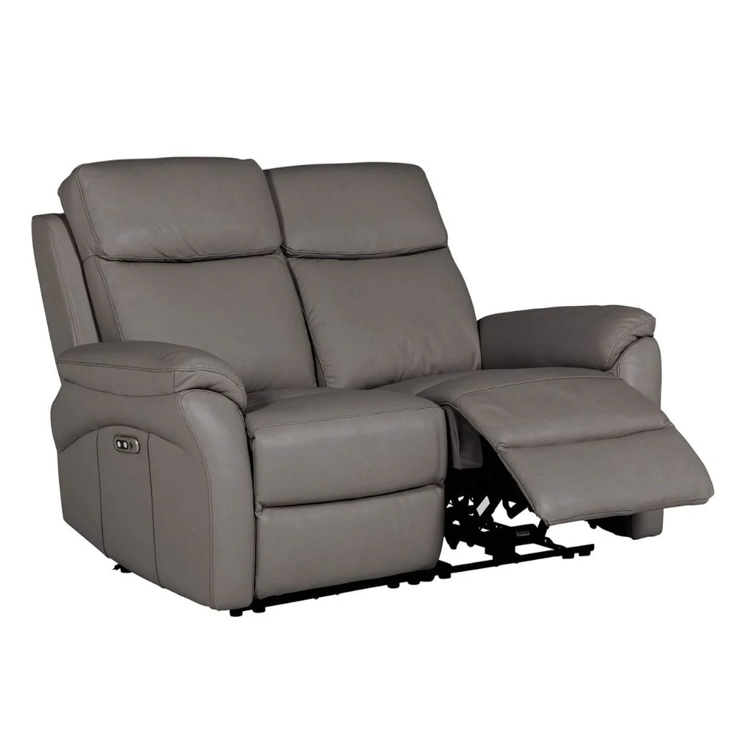 Nardo Truffle Leather Electric Reclining Sofa Range by Vida Living - Image 3