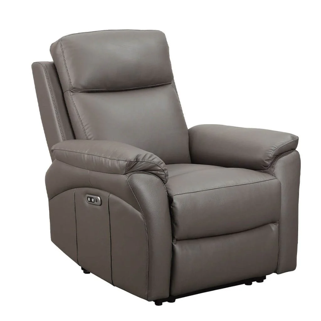 Nardo Truffle Leather Electric Reclining Sofa Range by Vida Living - Image 4