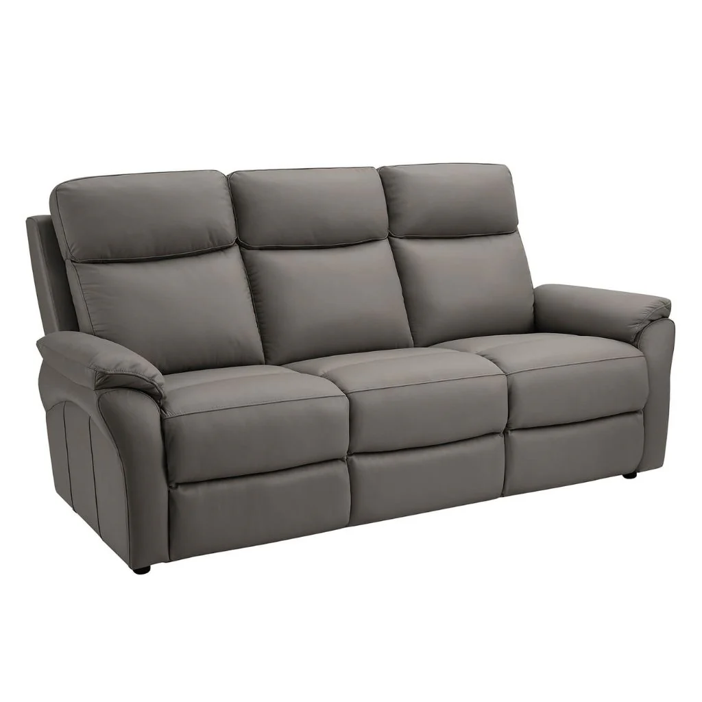 Nardo Truffle Leather Fixed Sofa Range by Vida Living - Image 4