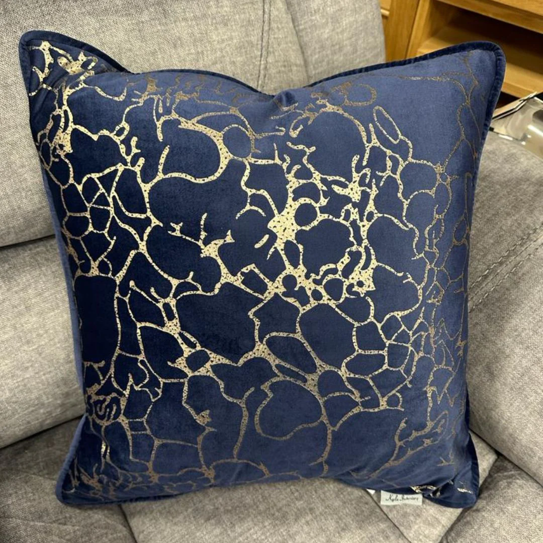 Navy and Gold Cushion - Image 2