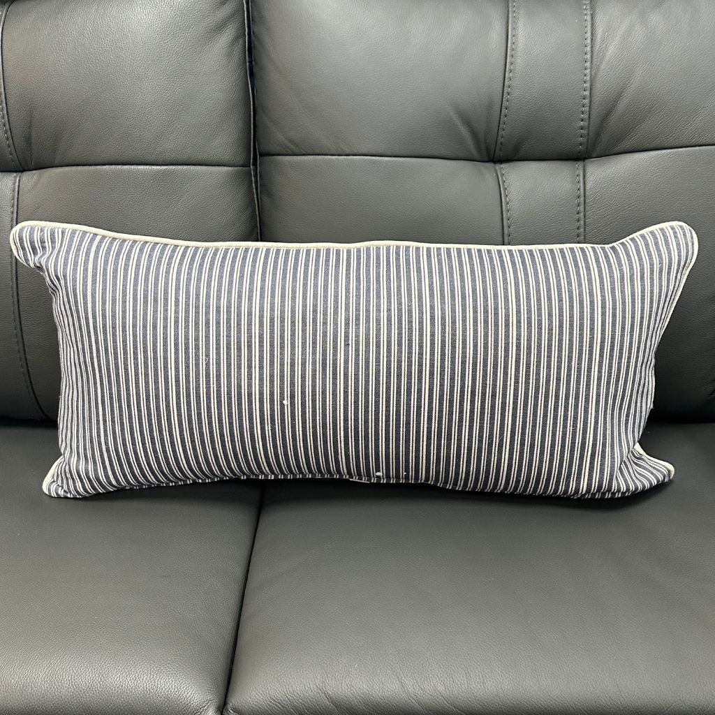 Navy Patterned Long Cushion - Image 2