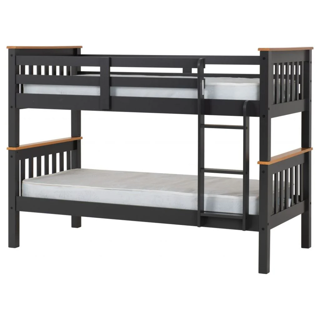 Neptune Grey/Oak Effect 3ft Bunk Bed by Wholesale Beds - Image 2