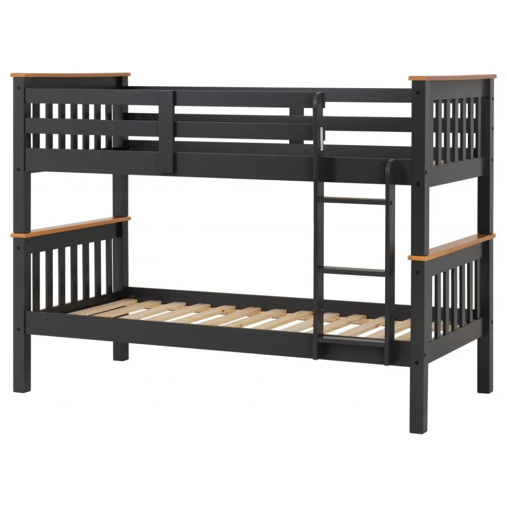 Neptune Grey/Oak Effect 3ft Bunk Bed by Wholesale Beds - Image 3