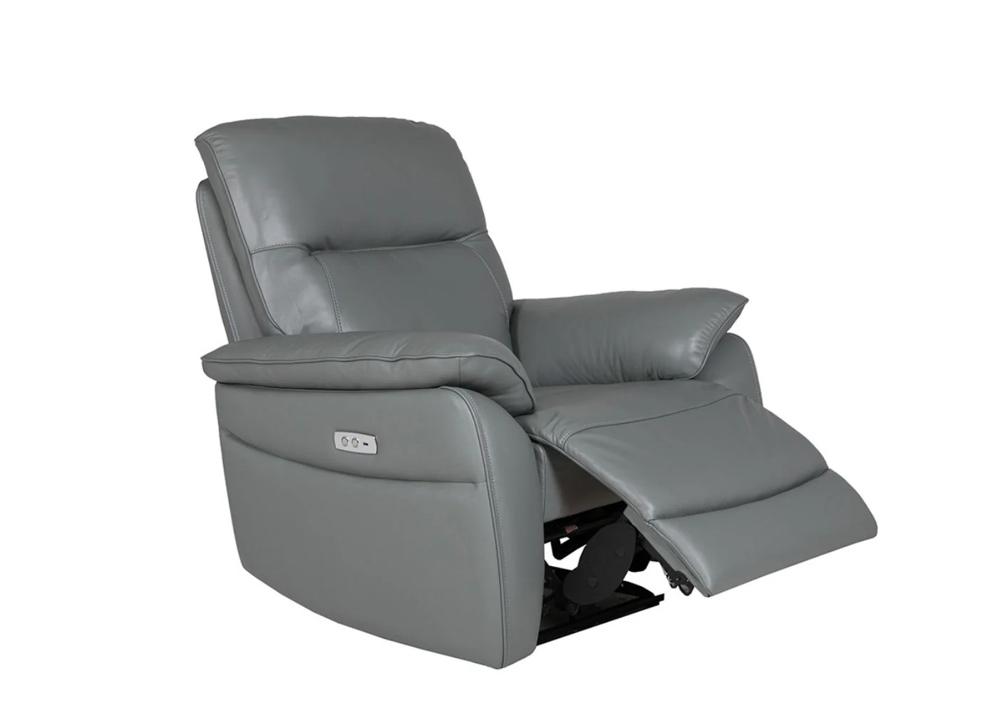Nerano Full Leather Electric Reclining Sofa Range in Steel by Vida Living - Image 9