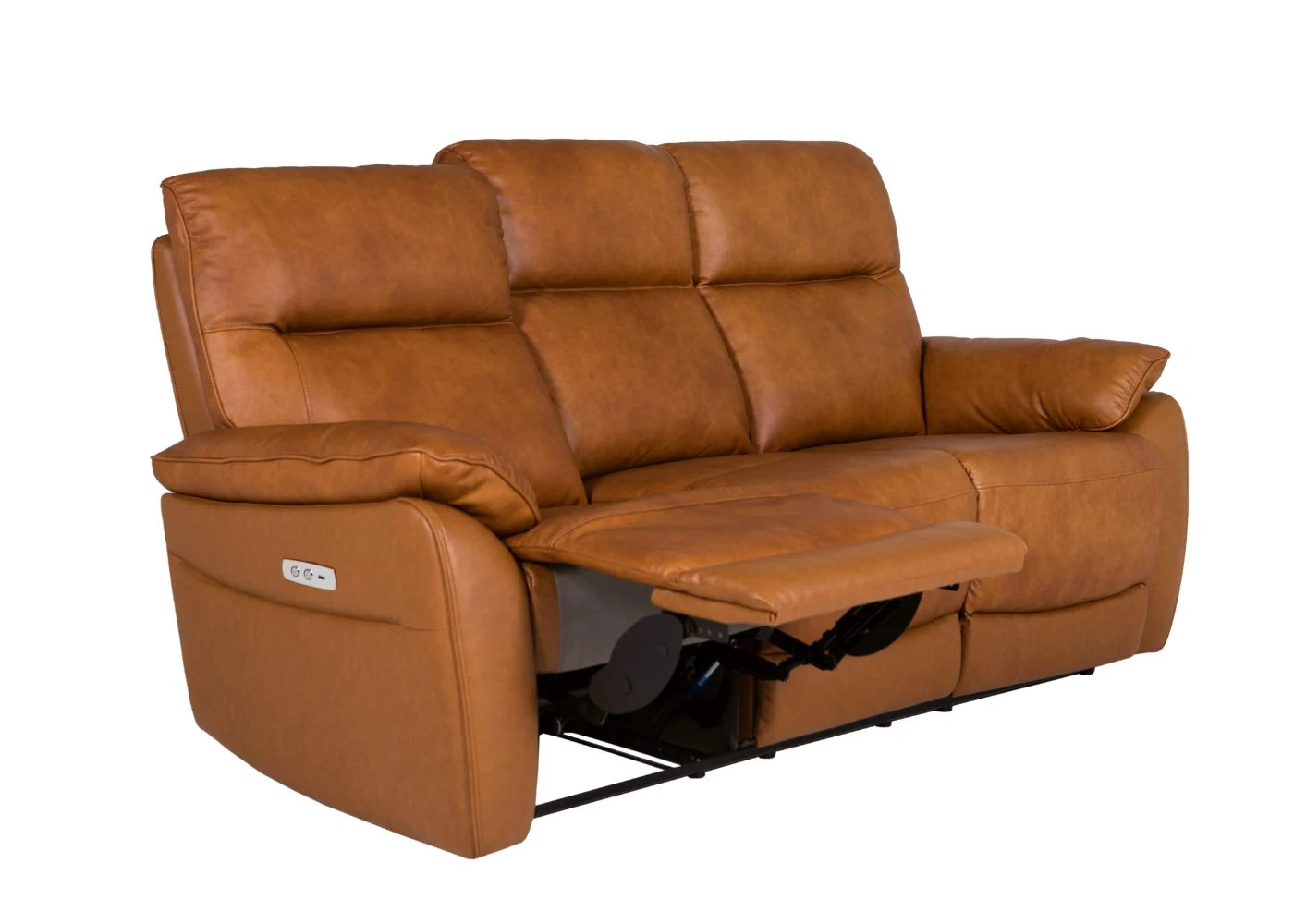 Nerano Full Leather Electric Reclining Sofa Range in Tan by Vida Living - Image 12