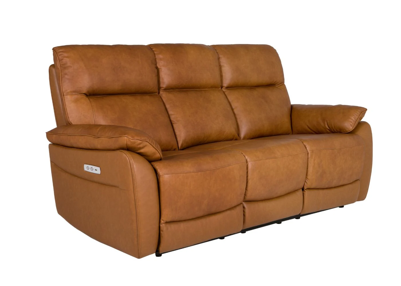 Nerano Full Leather Electric Reclining Sofa Range in Tan by Vida Living - Image 9