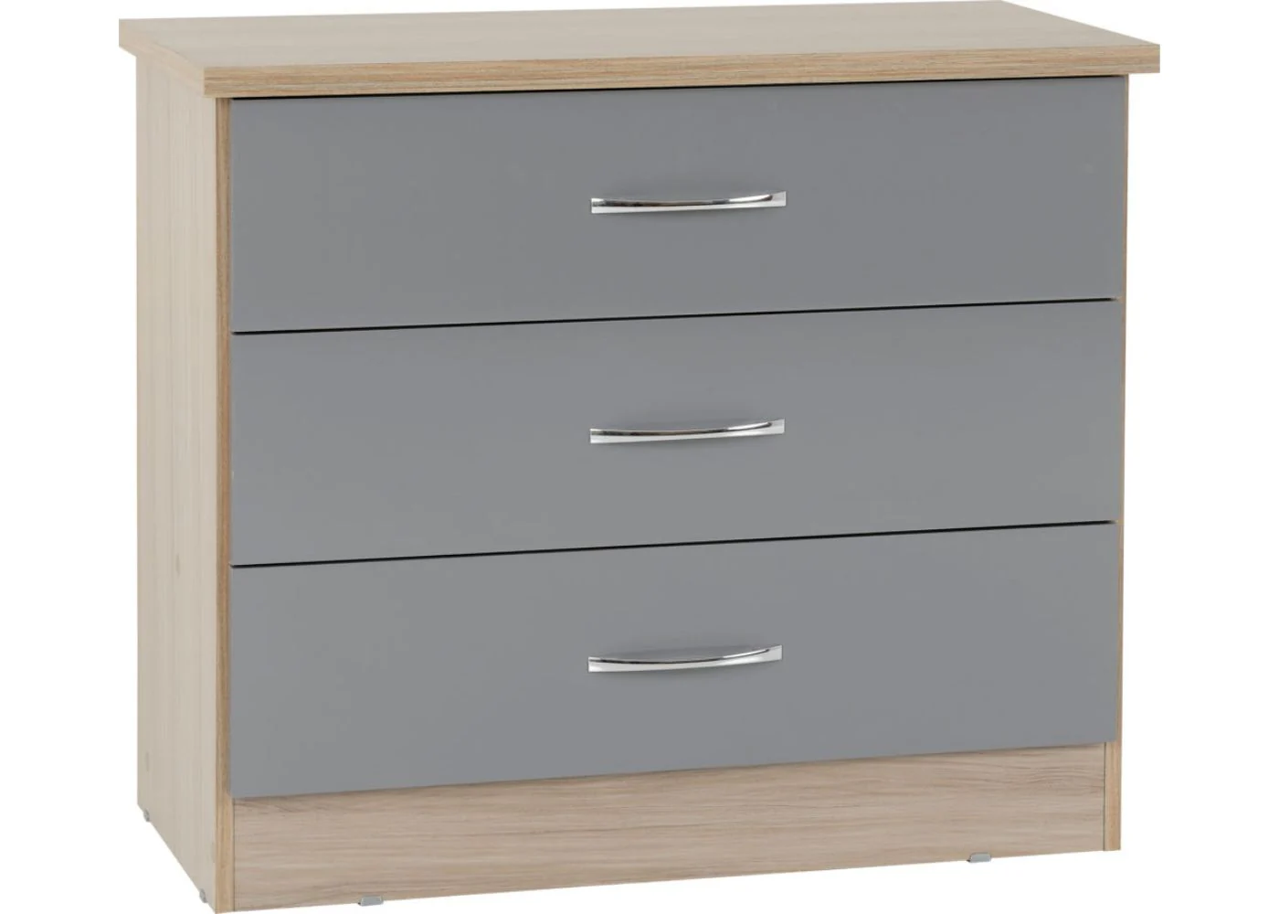 Nevada Grey Gloss 3 Piece Bedroom Furniture Set inc. 3-Drawer Chest by Wholesale Beds & Furniture - Image 11