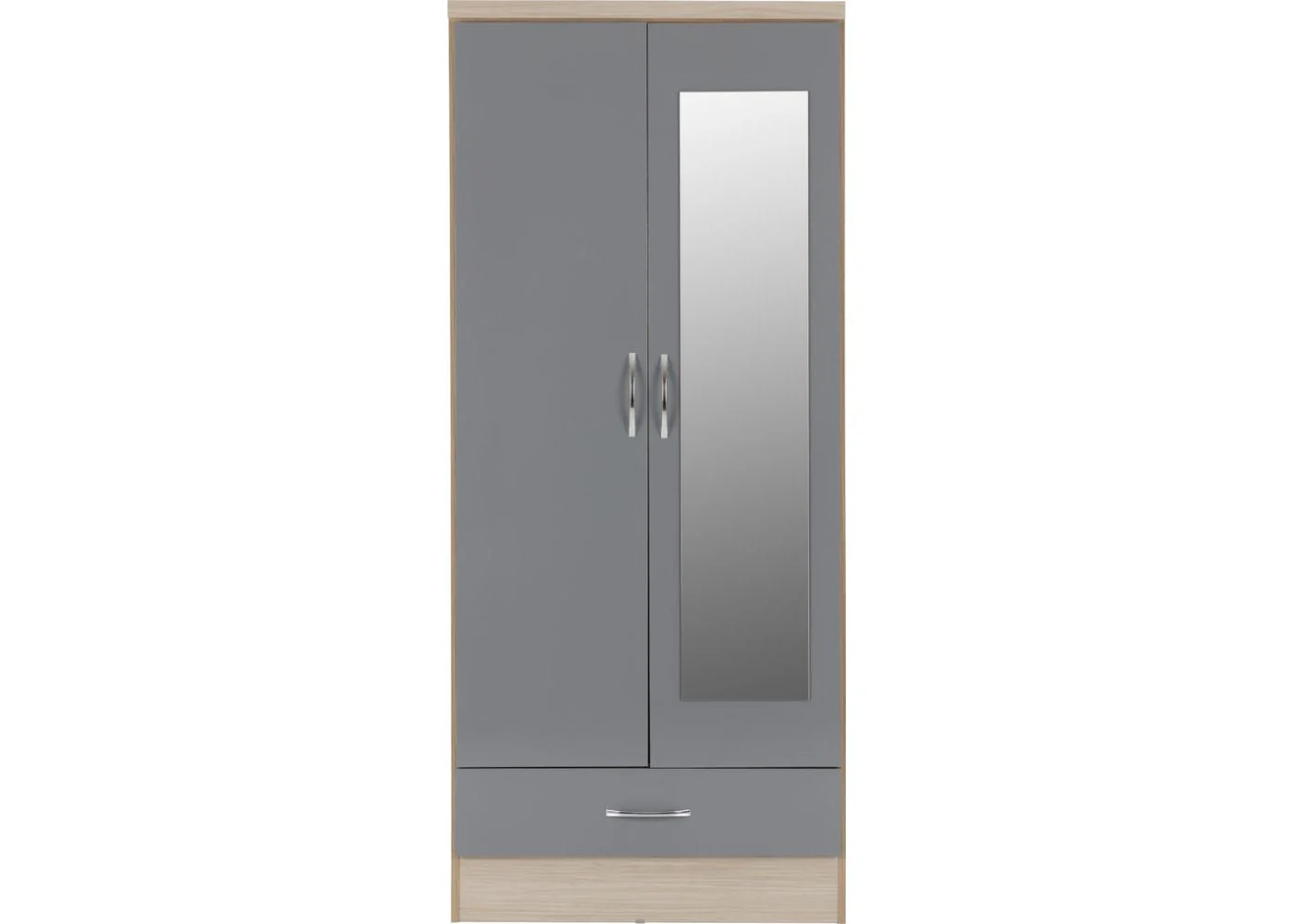 Nevada Grey Gloss 4 Piece Bedroom Furniture Set inc. 6-Drawer Chest by Wholesale Beds & Furniture - Image 4