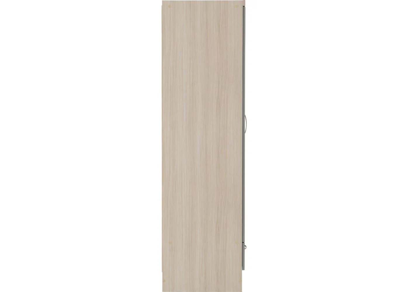 Nevada Grey Gloss and Light Oak Effect 2-Door 1-Drawer Wardrobe by Wholesale Beds & Furniture - Image 5