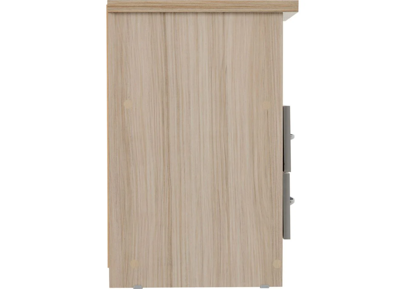 Nevada Grey Gloss and Light Oak Effect 2-Drawer Bedside by Wholesale Beds & Furniture - Image 5