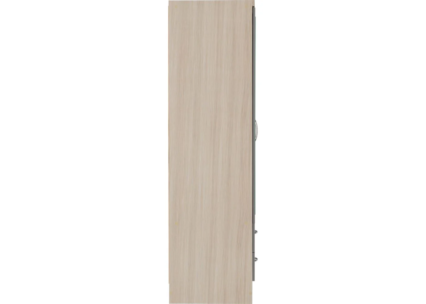 Nevada Grey Gloss and Light Oak Effect 4-Door 2-Drawer Mirrored Wardrobe by Wholesale Beds & Furniture - Image 5