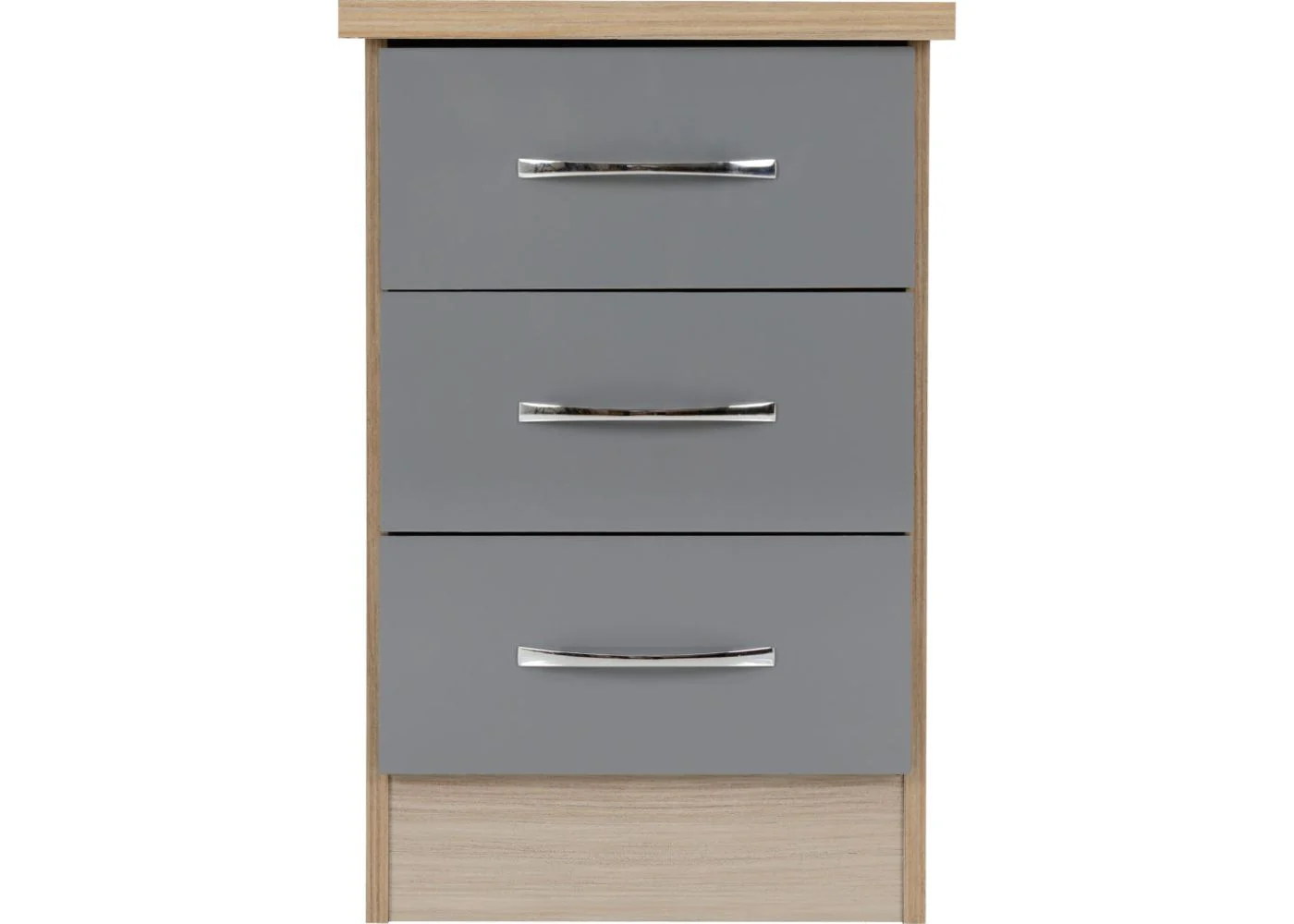 Wholesale Nevada Grey Gloss and Light Oak Effect 4 Piece Bedroom Furniture Set - Grey Bedroom Furniture Set with Light Oak Effect - Image 10
