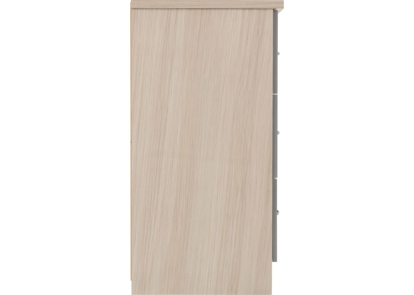 Nevada Grey Gloss and Light Oak Effect 6-Drawer Chest by Wholesale Beds & Furniture - Image 5