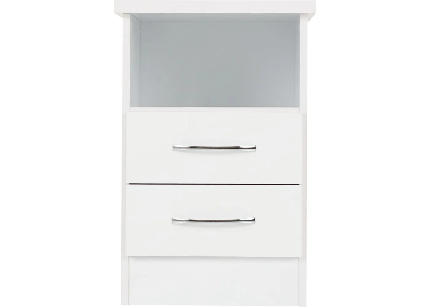 Nevada White Gloss 2-Drawer Bedside by Wholesale Beds & Furniture - Image 4