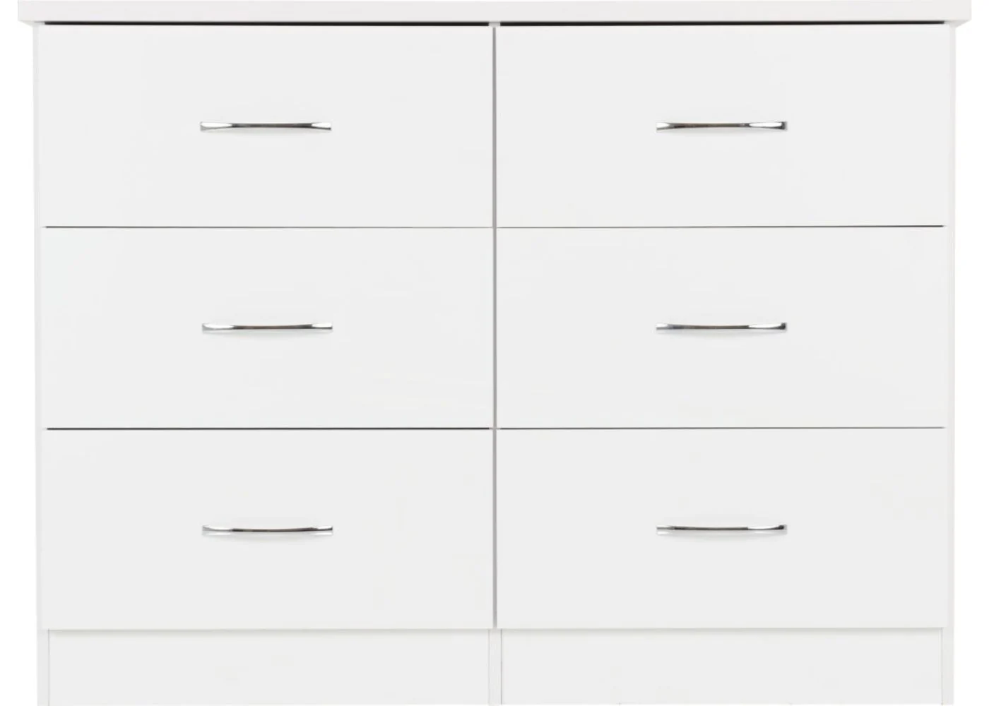 Nevada White Gloss 6-Drawer Chest by Wholesale Beds & Furniture - Image 4