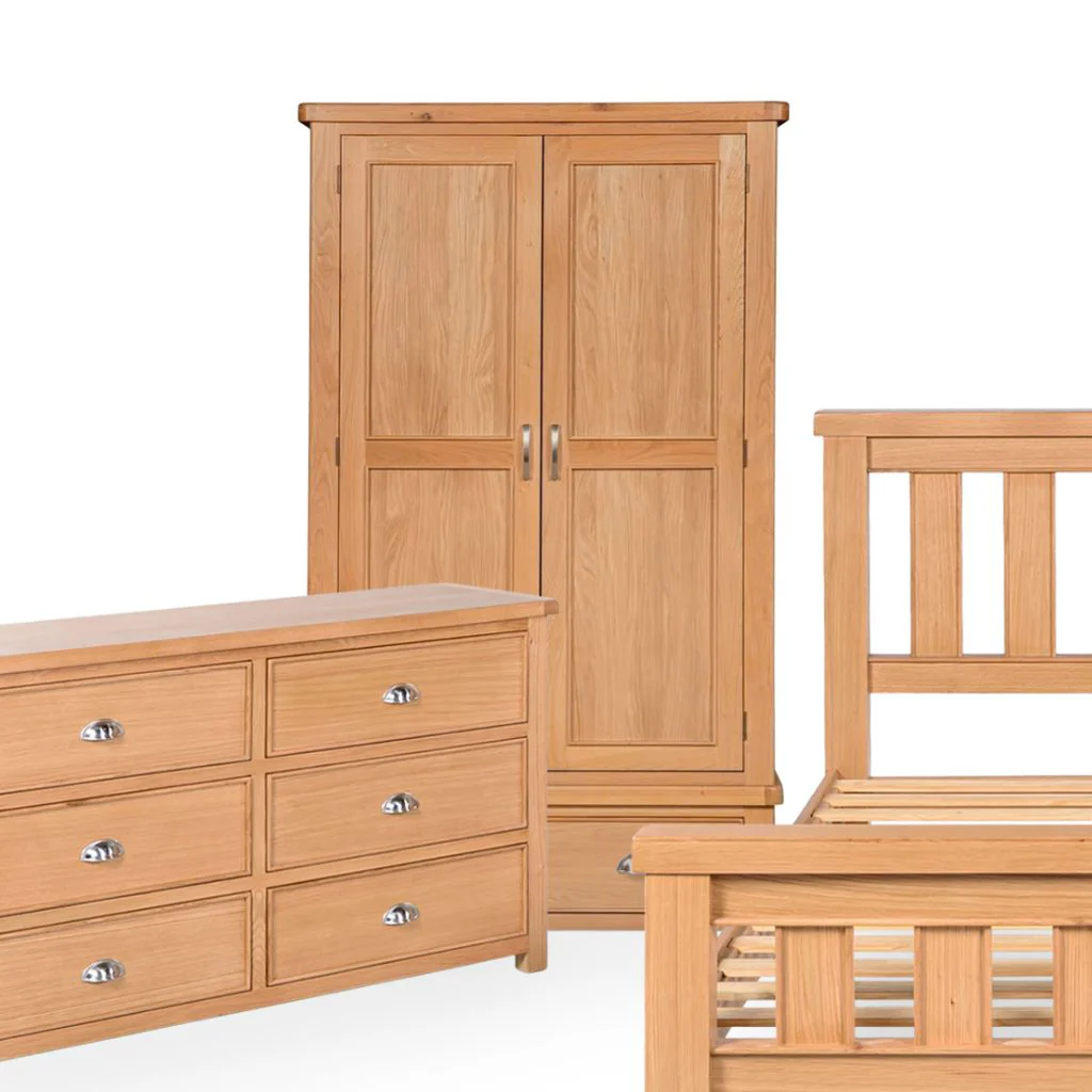 Newbury Light Oak 2 Door Wardrobe by Honey B