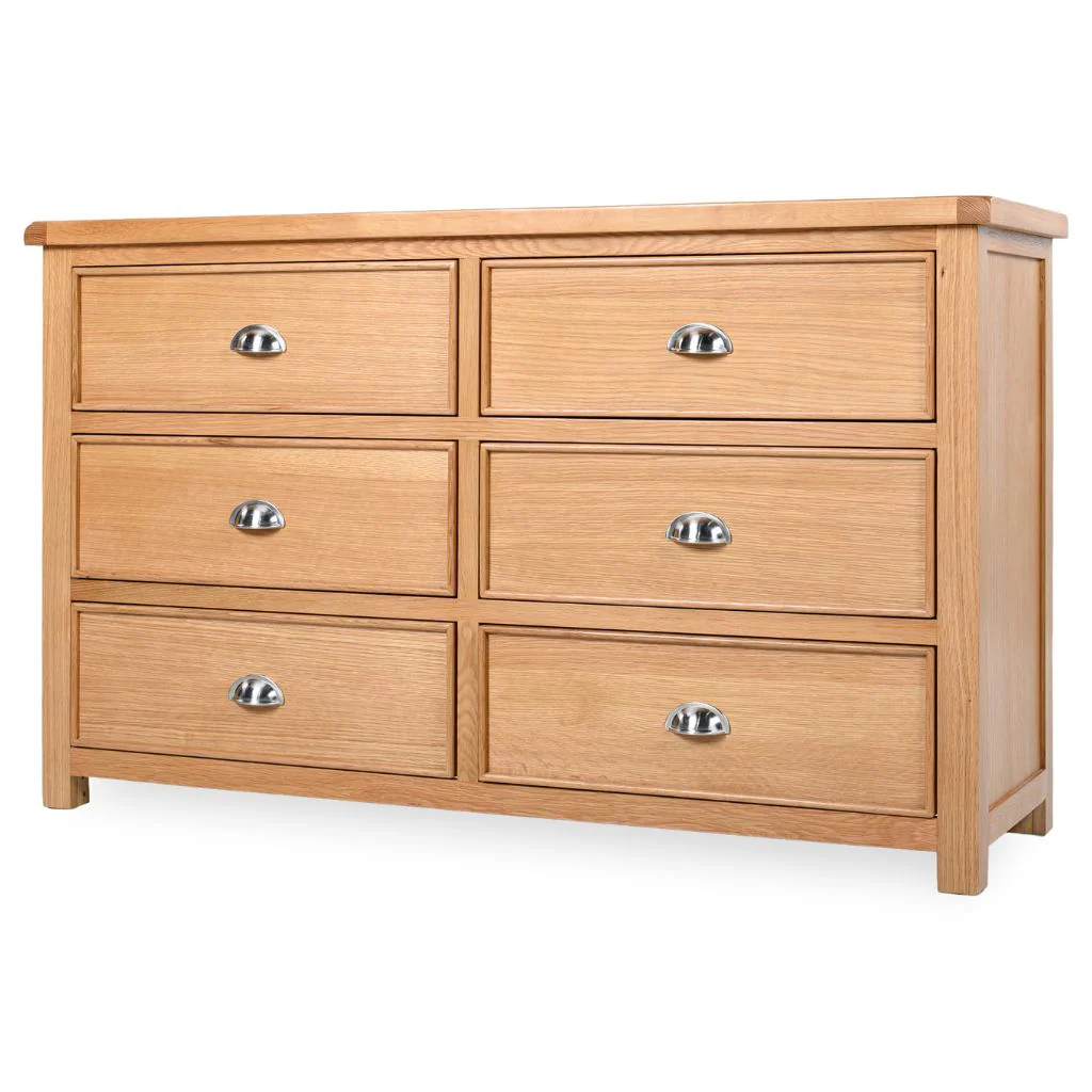 Newbury Light Oak 6 Drawer Chest by Honey B