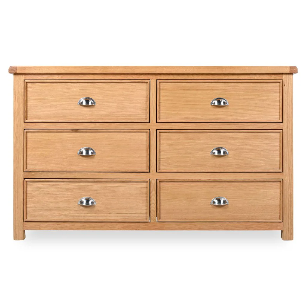 Newbury Light Oak 6 Drawer Chest by Honey B - Image 2