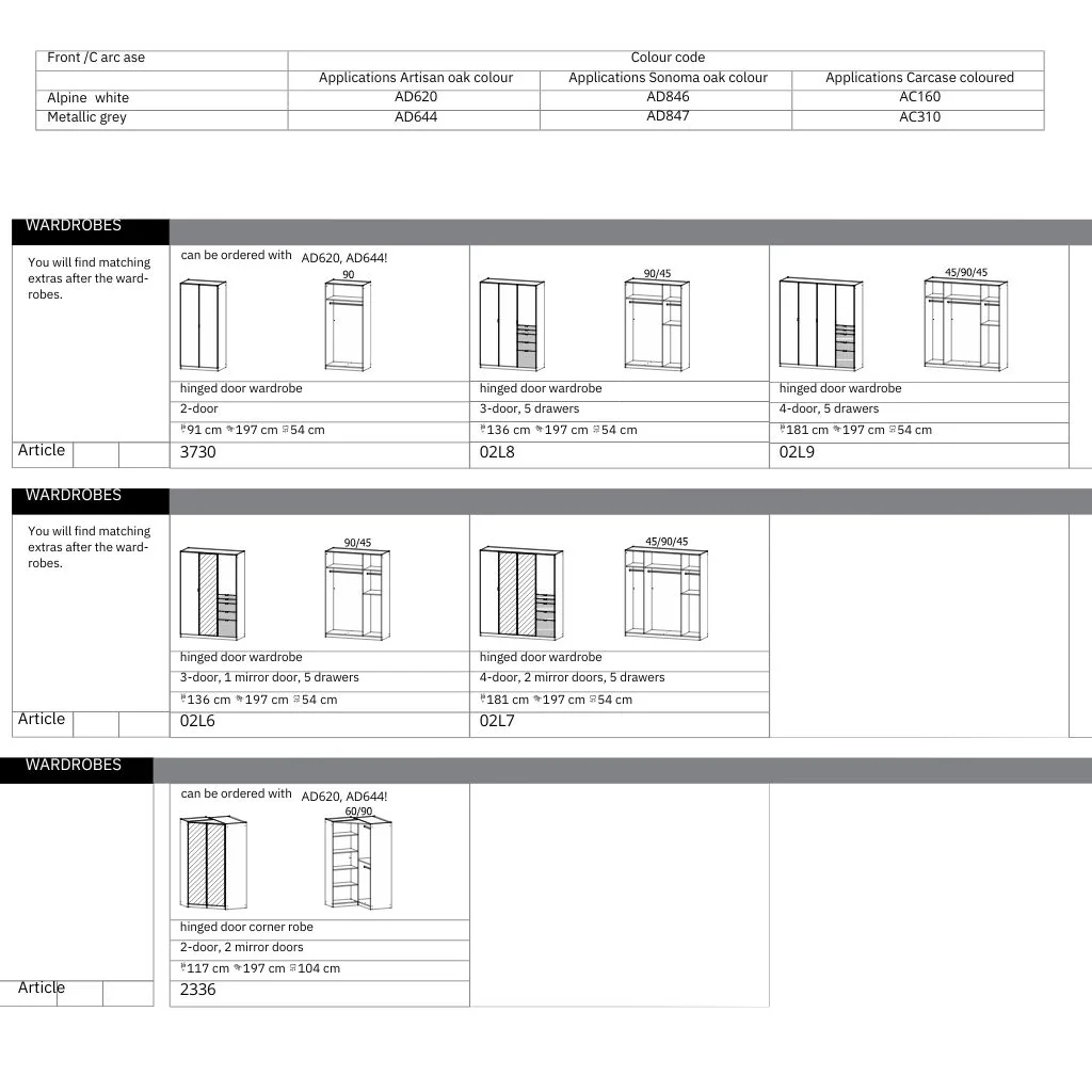Ontario Alpine White Wardrobe Range by Rauch - Image 3