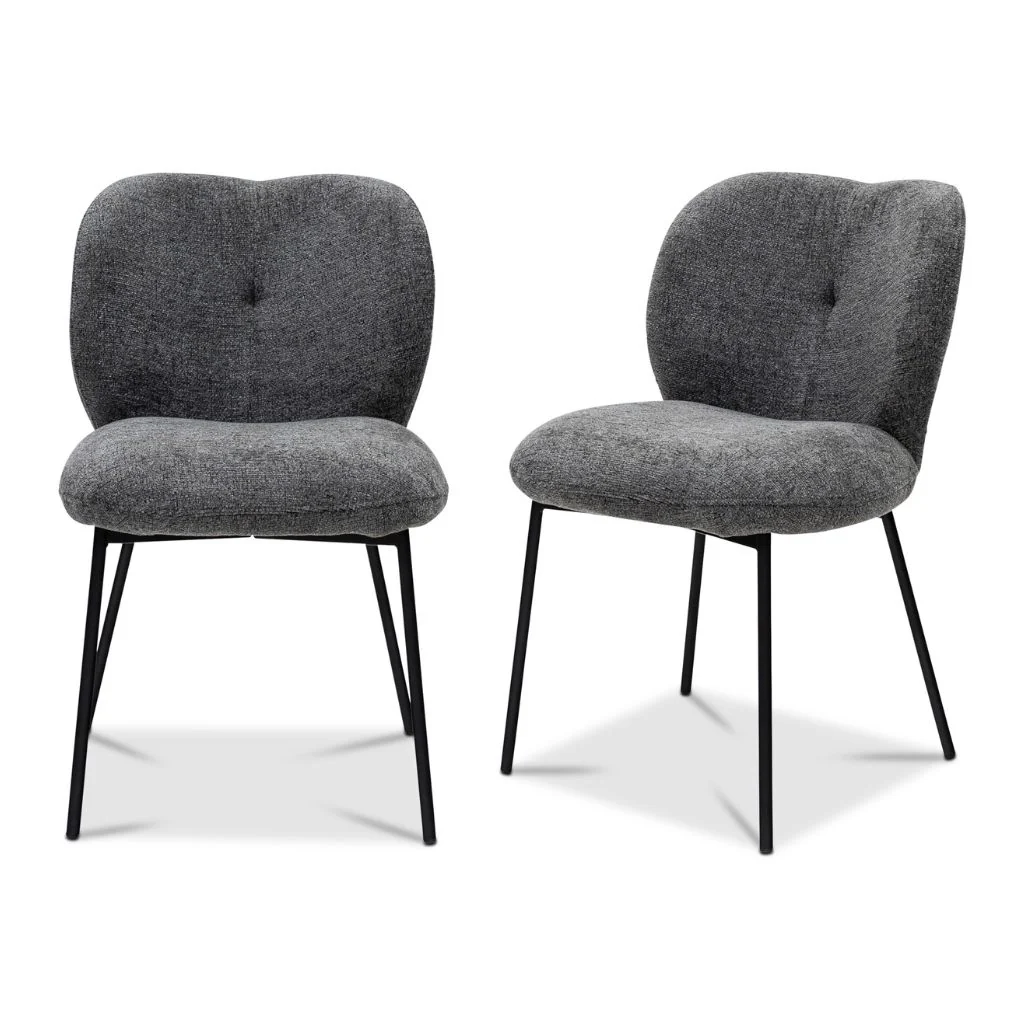 Orta Grey Fabric Dining Chair - Image 3