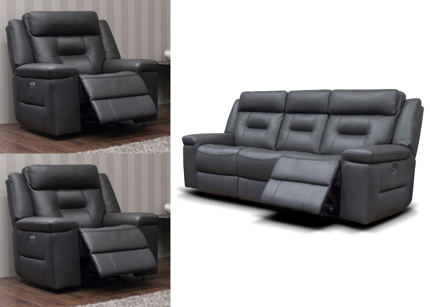Osbourne Full Leather Sofa Range by SofaHouse - Image 26